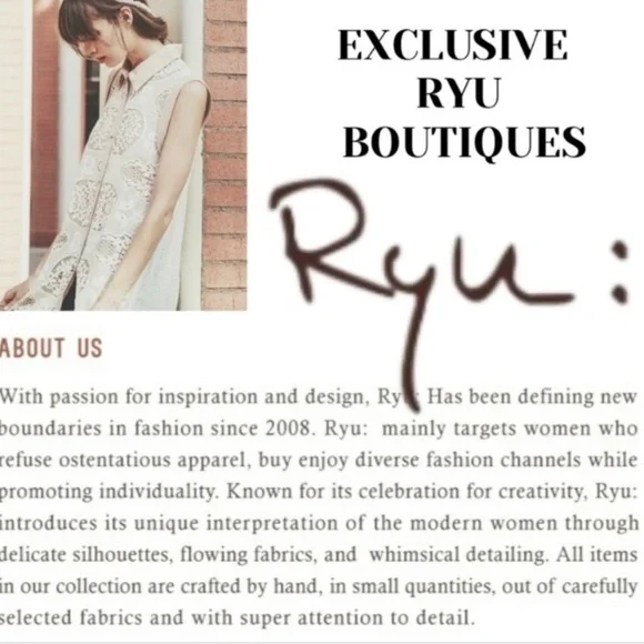 RYU Plaid embroidery lace ruffle cottagecore Cocktail Easter Dress spring summer - Picture 3 of 13